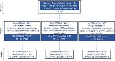 Lamivudine 24-month-long prophylaxis is a safe and efficient choice for the prevention of hepatitis B virus reactivation in HBsAg-negative/HBcAb-positive patients with advanced DLBCL undergoing upfront R-CHOP-21
